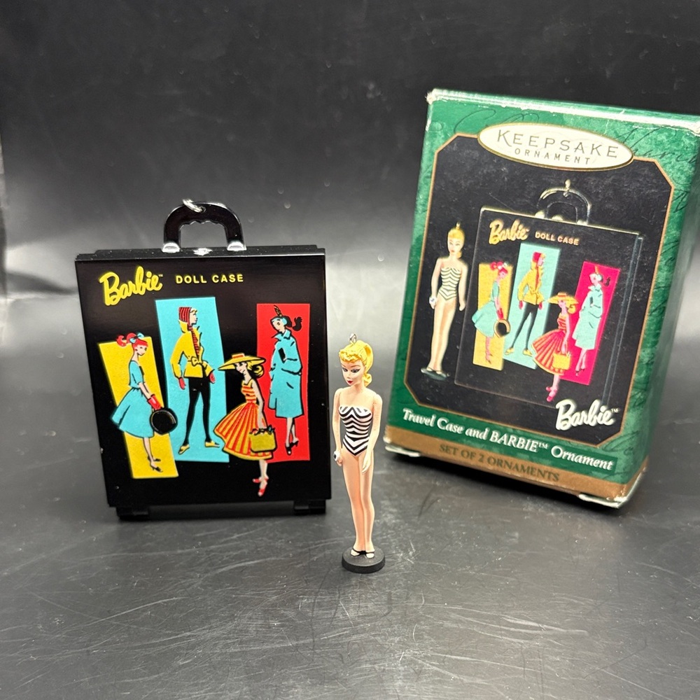 Barbie Doll Case Ornament Set 1999
